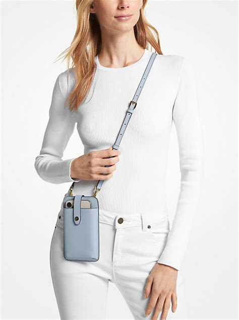 michael kors cell phone crossbody|Michael Kors saffiano crossbody bag.